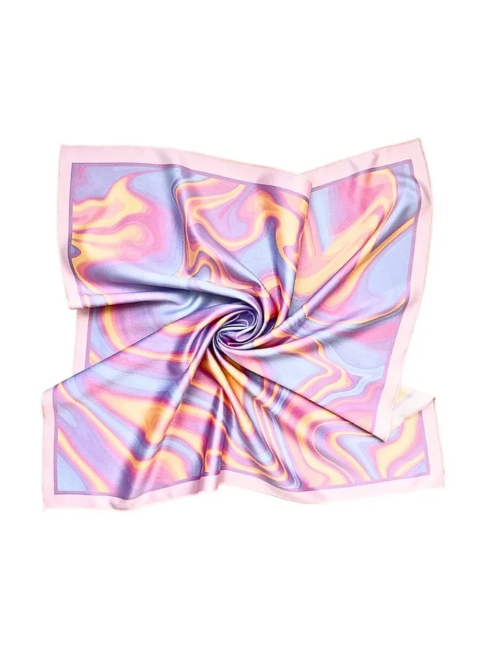 Galactic Pastel Marble Swirl Square Scarf 48x48cm | Custom Bandana NWOT